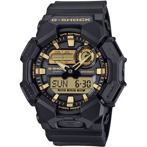 new CASIO G SHOCK GA 010GB 1A9JF Black and Gold Series shock resistant structure