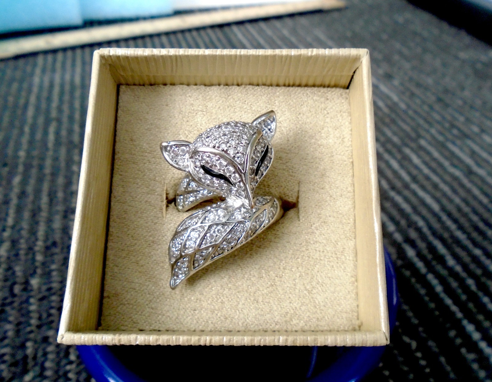Silver Fox Tail Ring