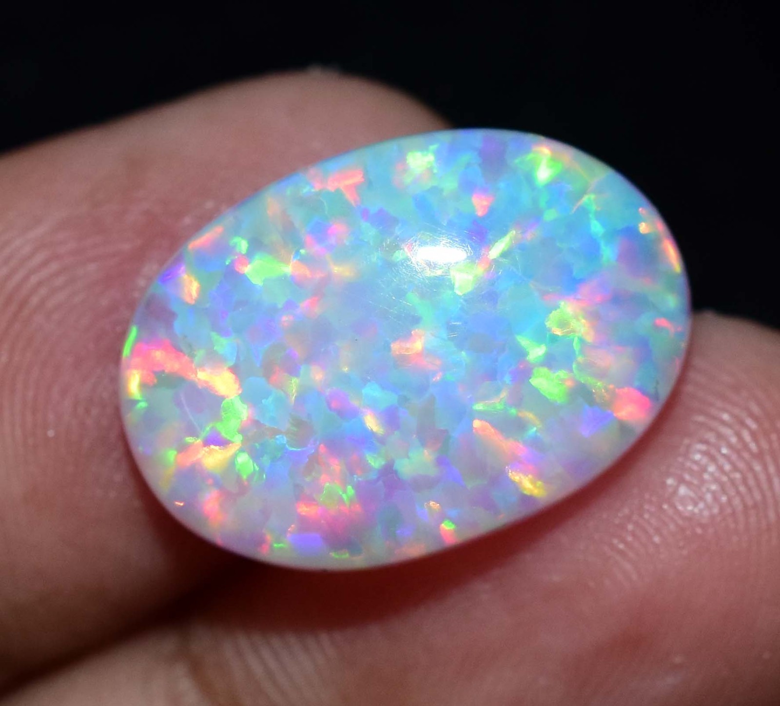 10.40 Ct Natural Ethiopian Fire Opal Certified Play of Color Untreated Gemstone
