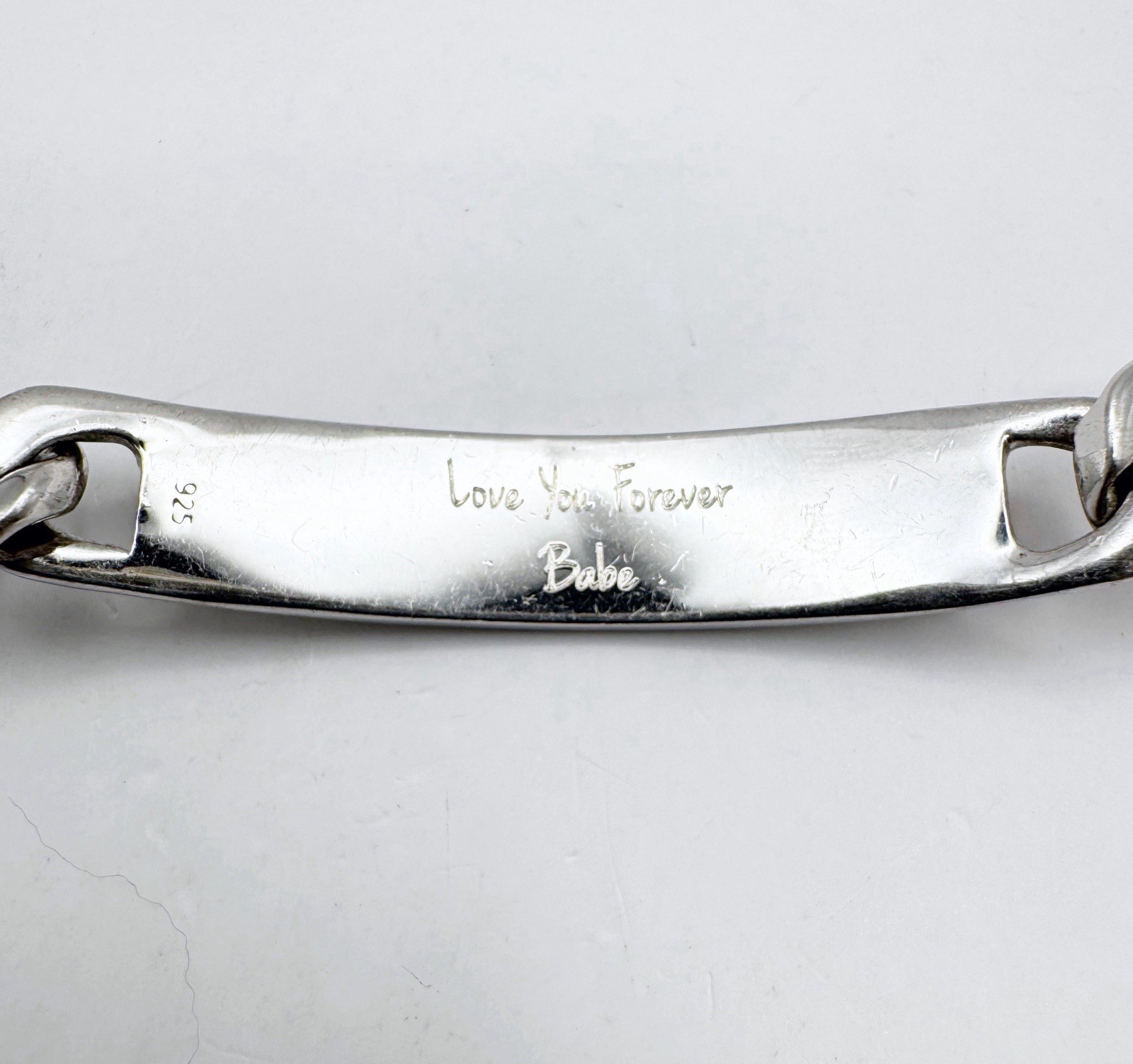 10 Years Strong – You Are My Rock – Love You Babe Sterling Silver 925 Bracelet