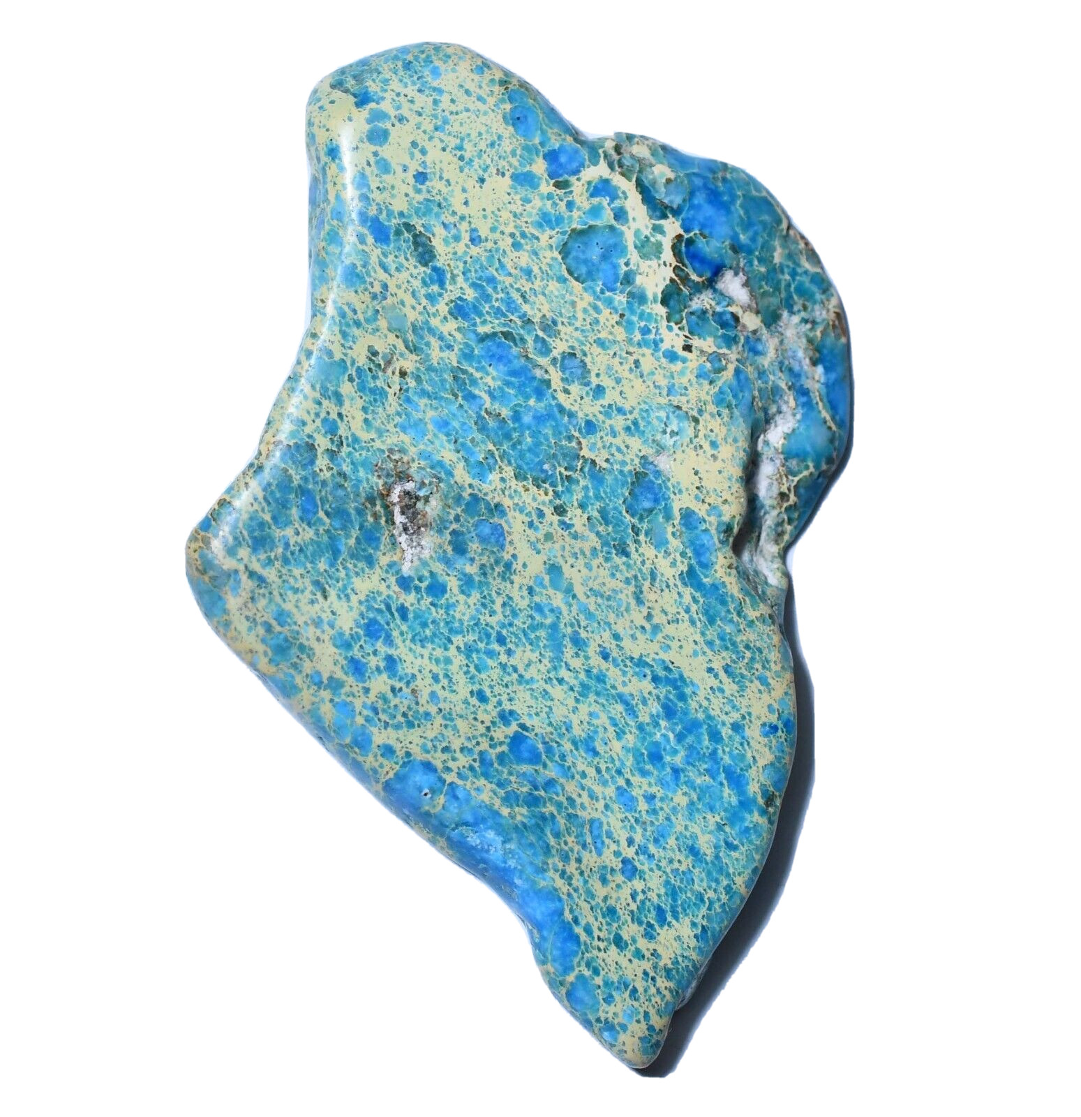 Natural Blue Ridge Turquoise 135.0 Ct Polished Slab Untreated Certified Gemstone