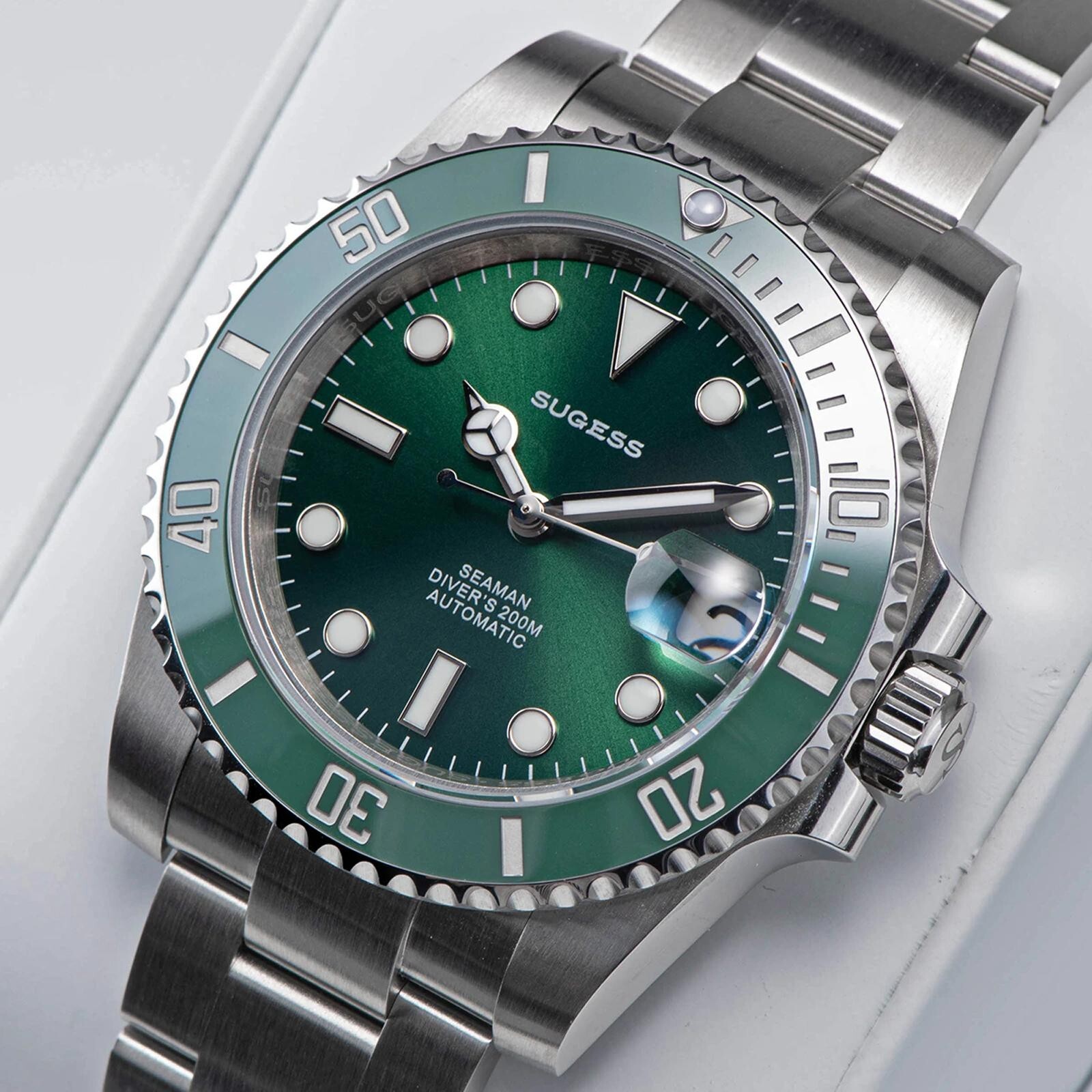 Sugess High-Beat 28800 Ocean Star 200M Water Resistance Watch Ceramic SW116610LV