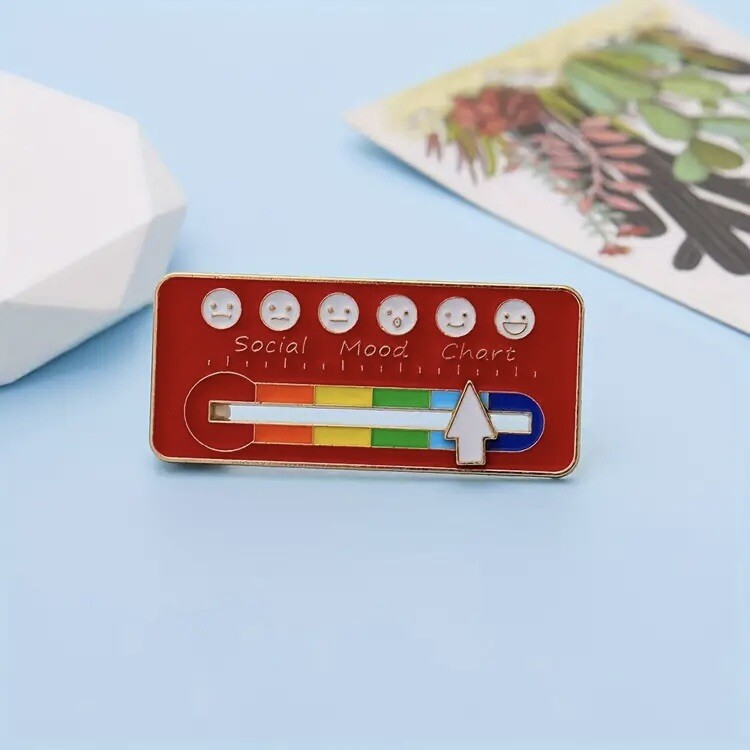 Social Battery Pin – Moving Parts! Chart Mood Tracker Functional Neurodivergent