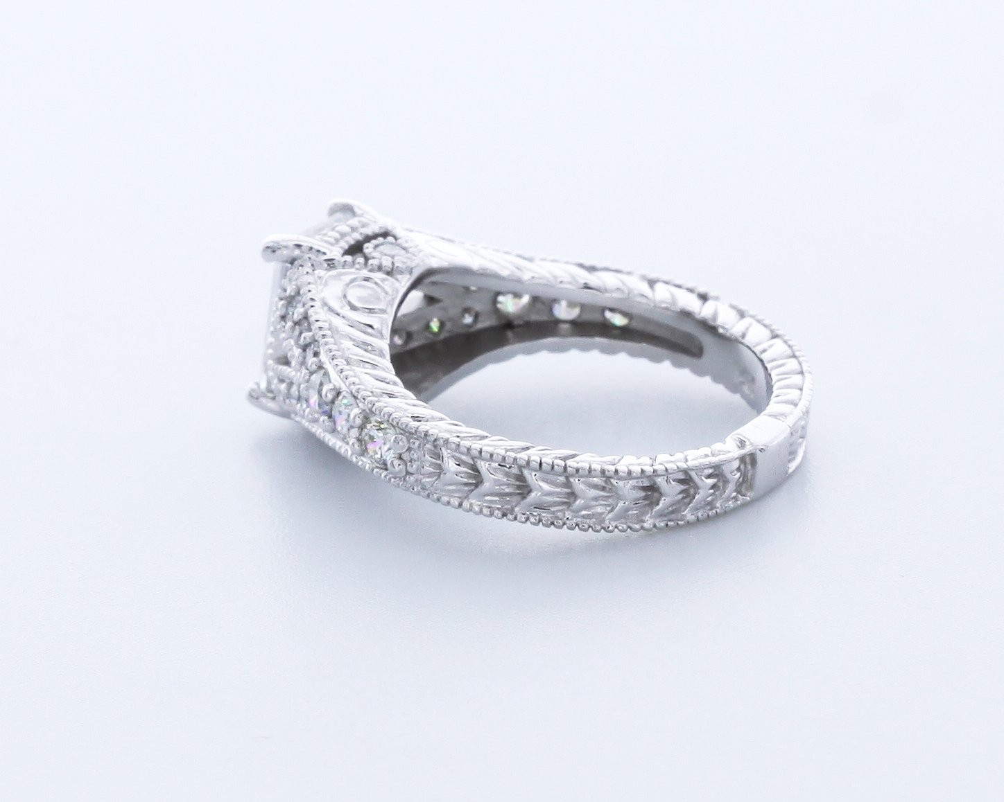 2.5CT Lab-Created Diamond E/VVS2 Very Good Emerald Cut 14K White Gold 4-Prong Se