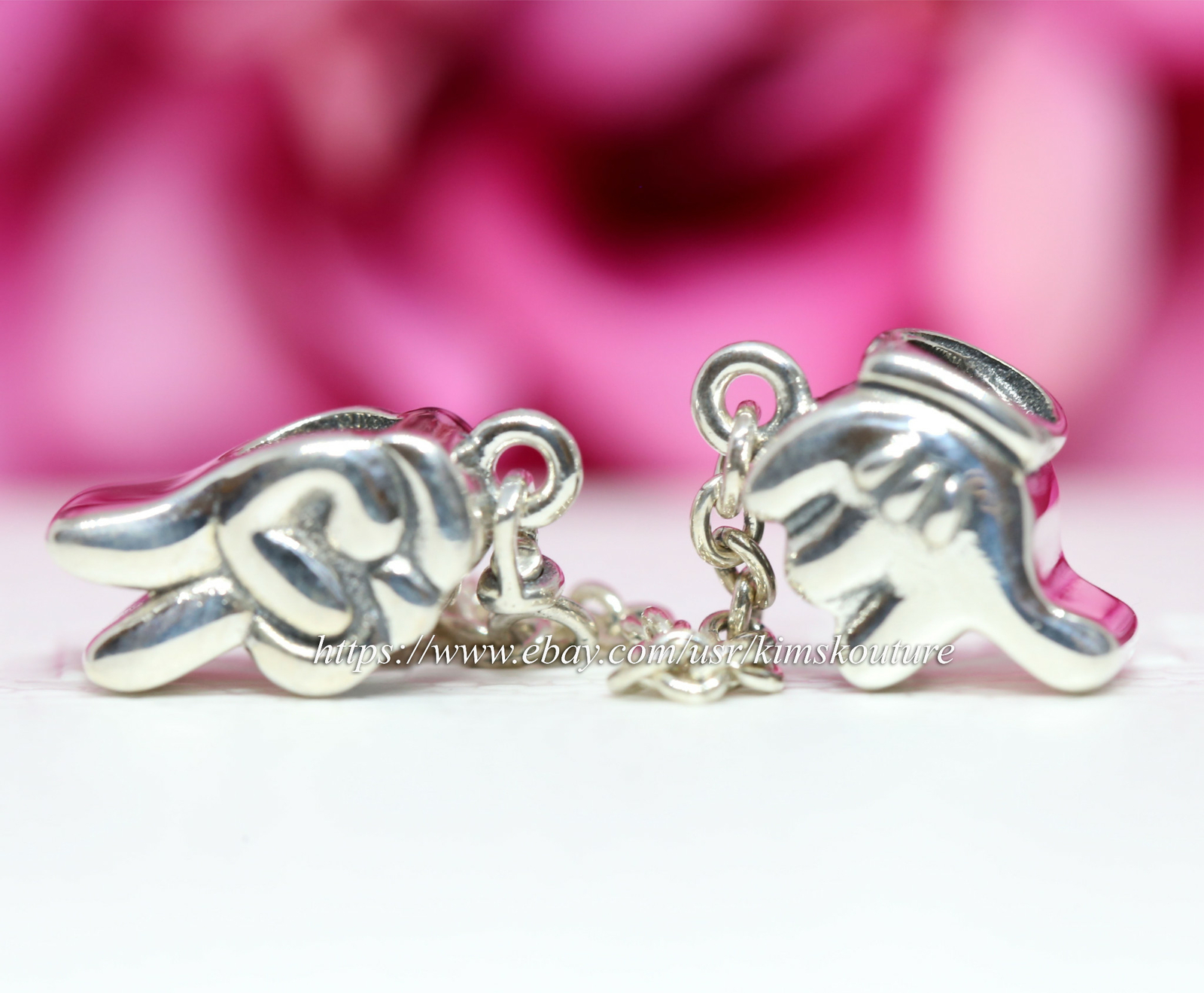 NEW! Authentic Sterling Silver, Mickey Gestures Safety Chain 797172