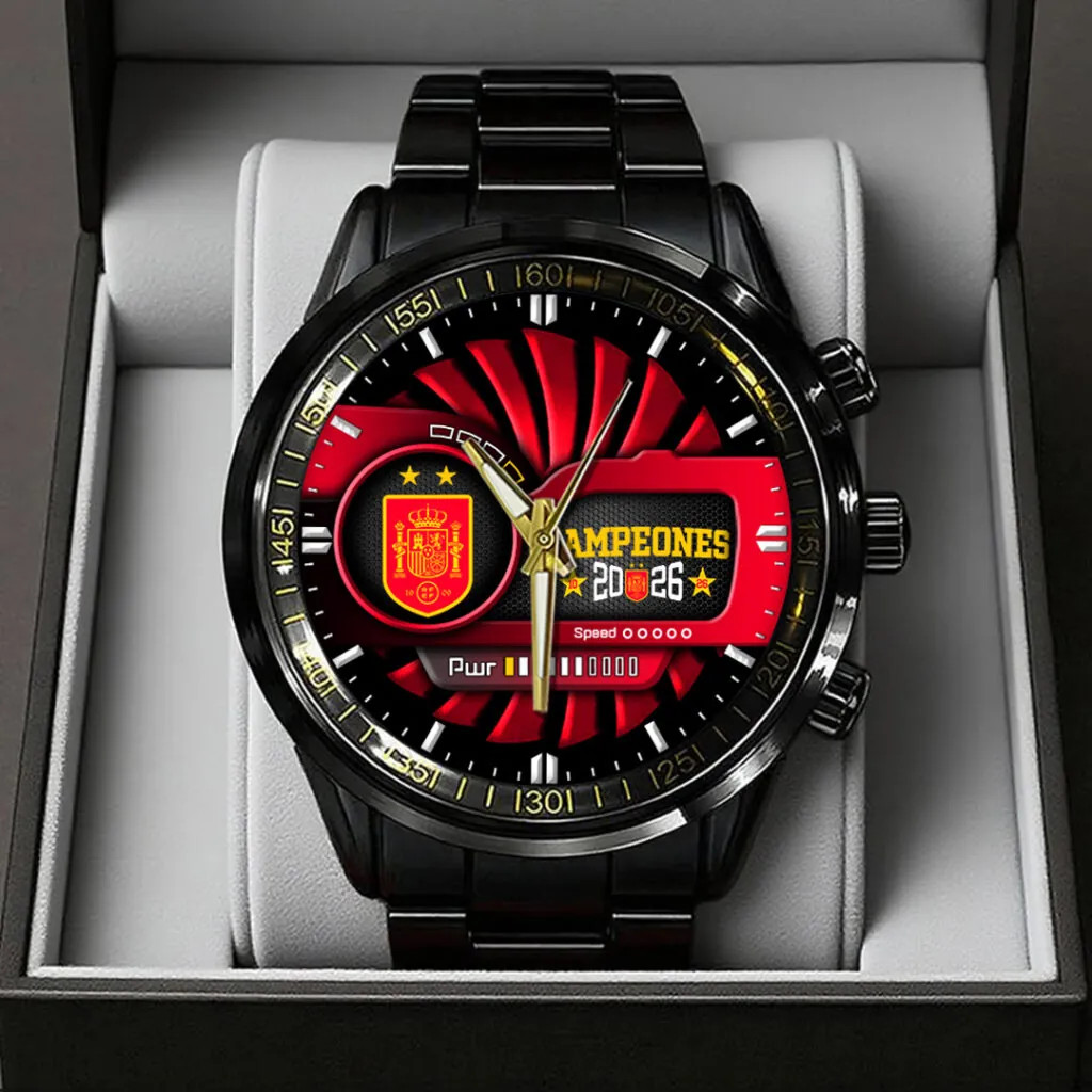 $pain National Team 2026 Champions Black Stainless Steel Watch
