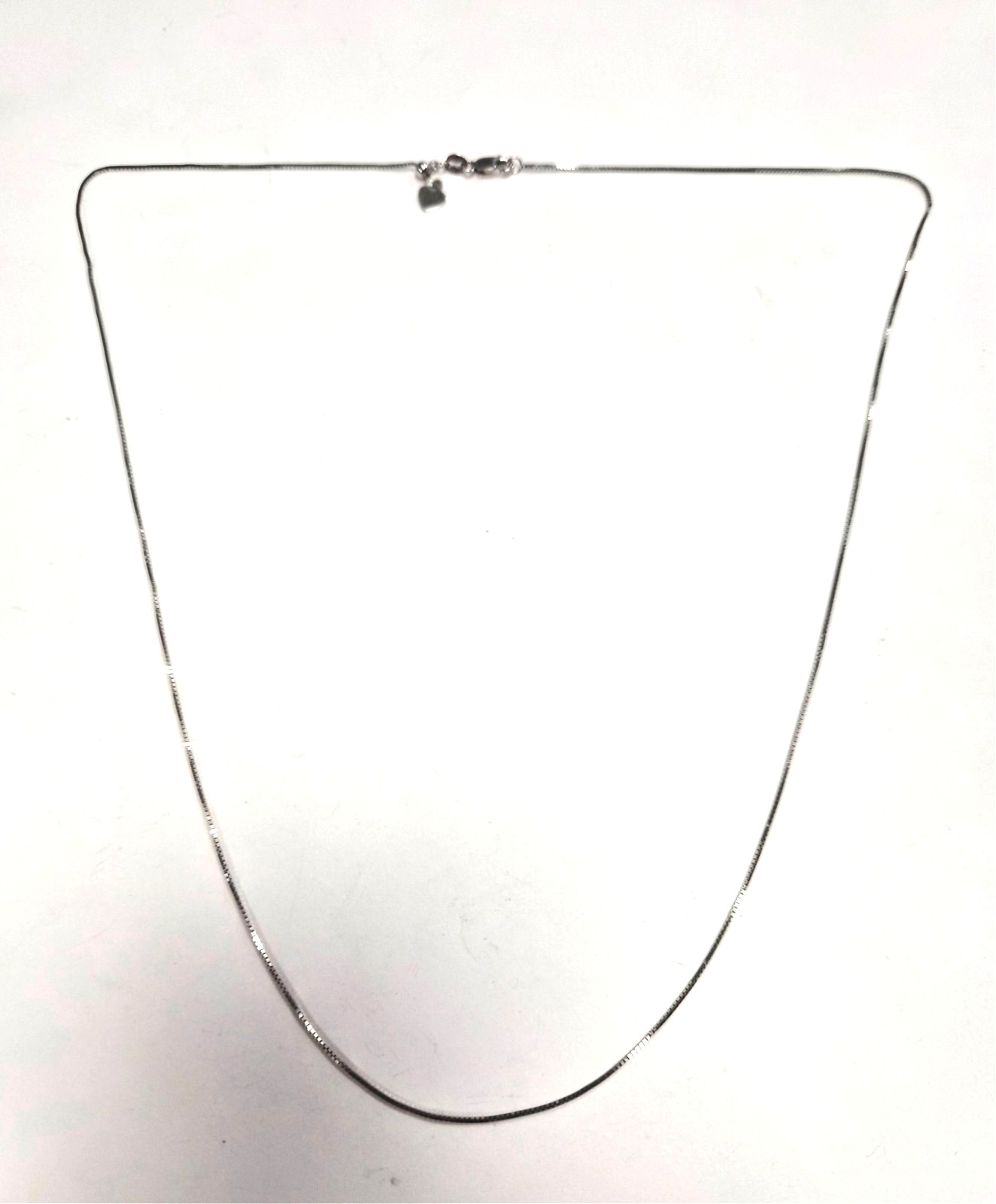Estate Signed RCI 925 Sterling Silver Adjustable Box Chain 22″ Necklace