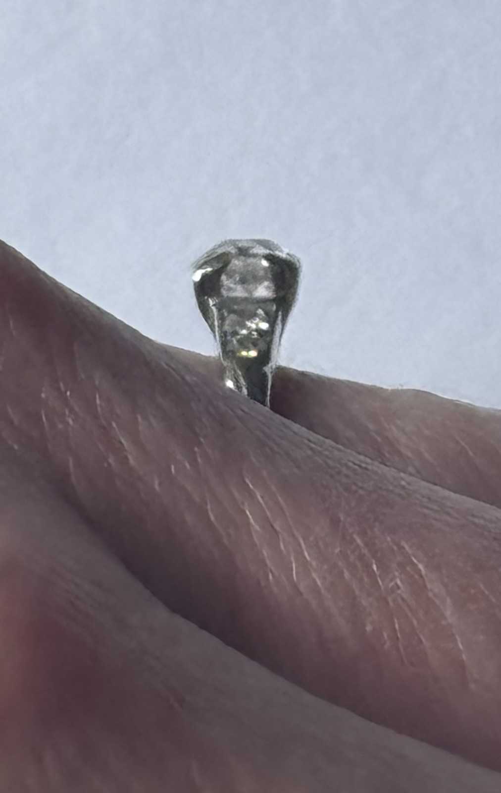 Antique 900 Platinum Victorian Old Mine Cut Diamond Solitaire Ring 0.57 ctw