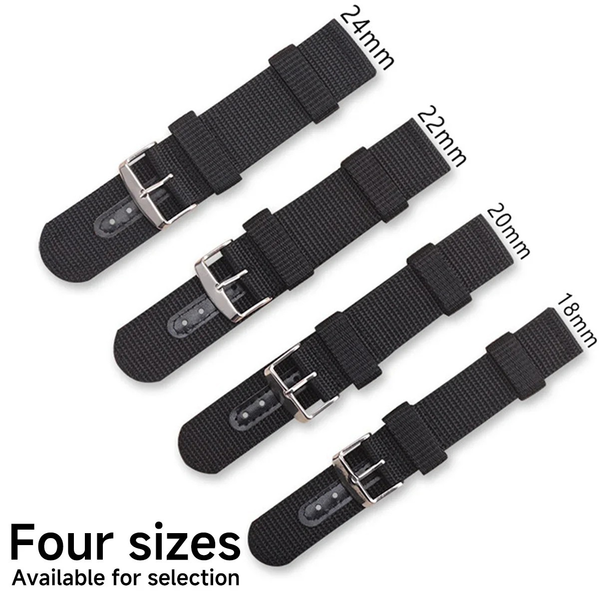18mm 20mm 22mm 24mm Military Canvas Nylon Wrist Watch Band Strap Bracelet Sport