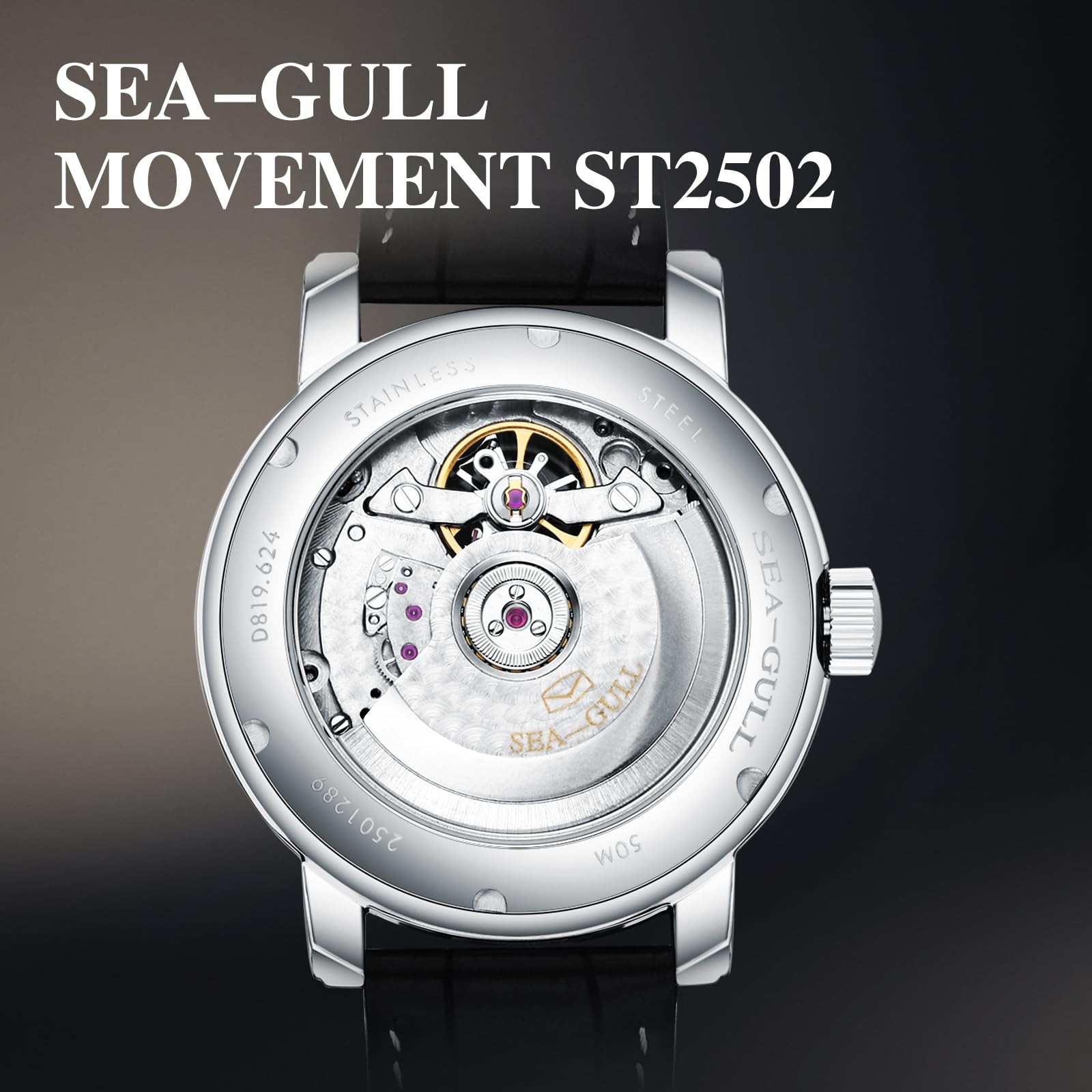 Seagull 2021 Men’s Automatic Mechanical Watch with Calendar – D819.626