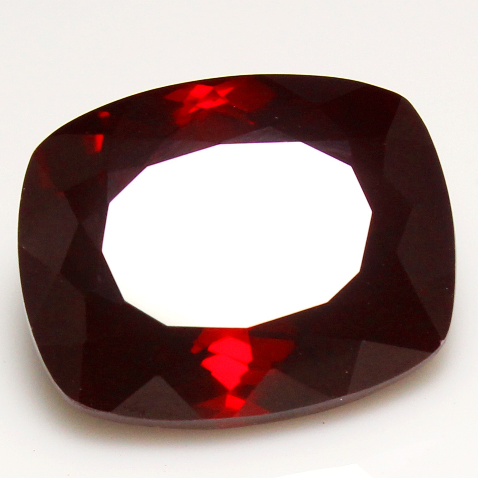 Natural 19.8 Ct Certified Mogok Deep Red Ruby 17×14 MM Cushion Loose Gemstones