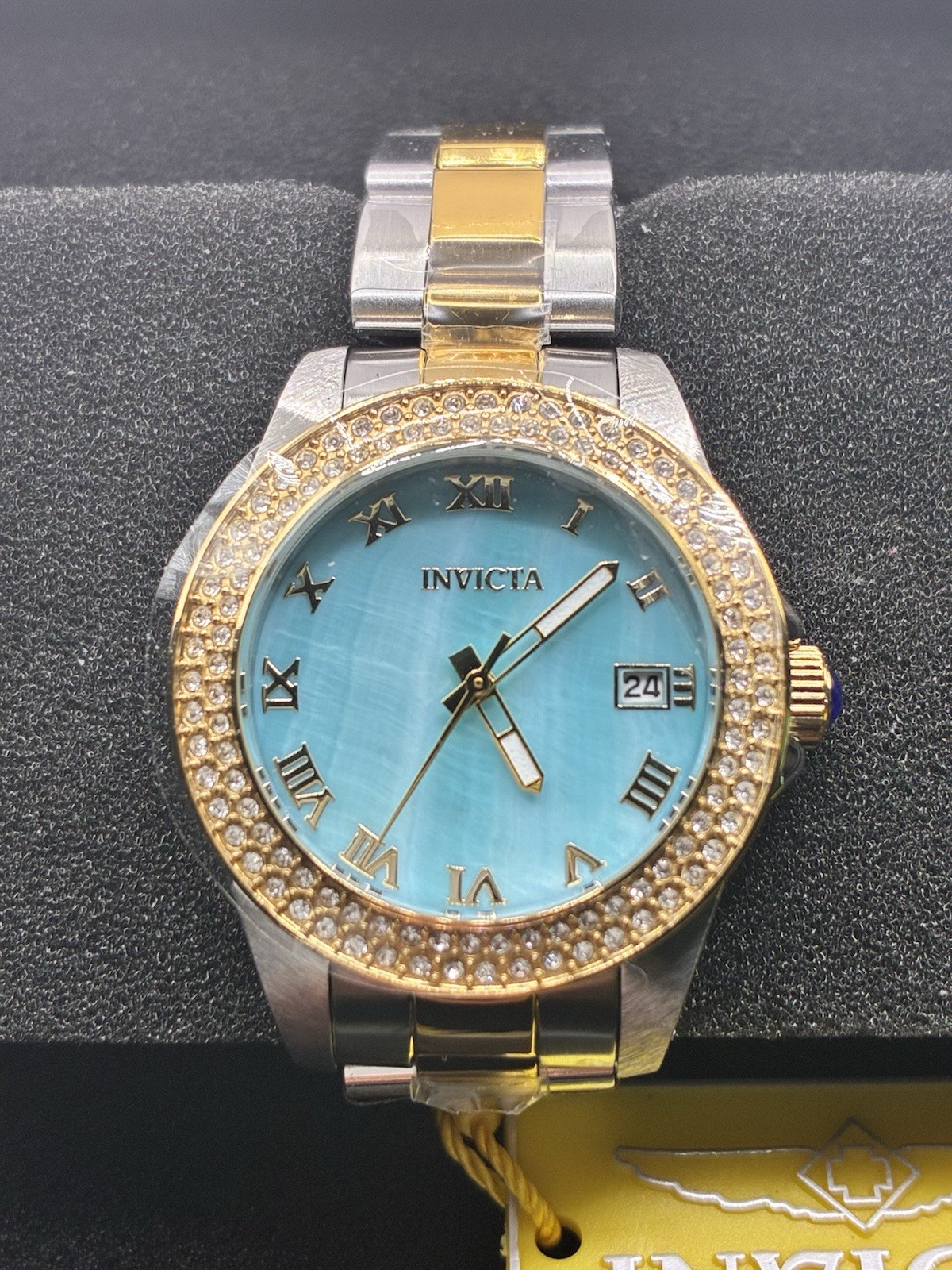 Invicta 41552 Angel women’s watch with Mother of Pearl Dial – 34mm – Steel, Gold