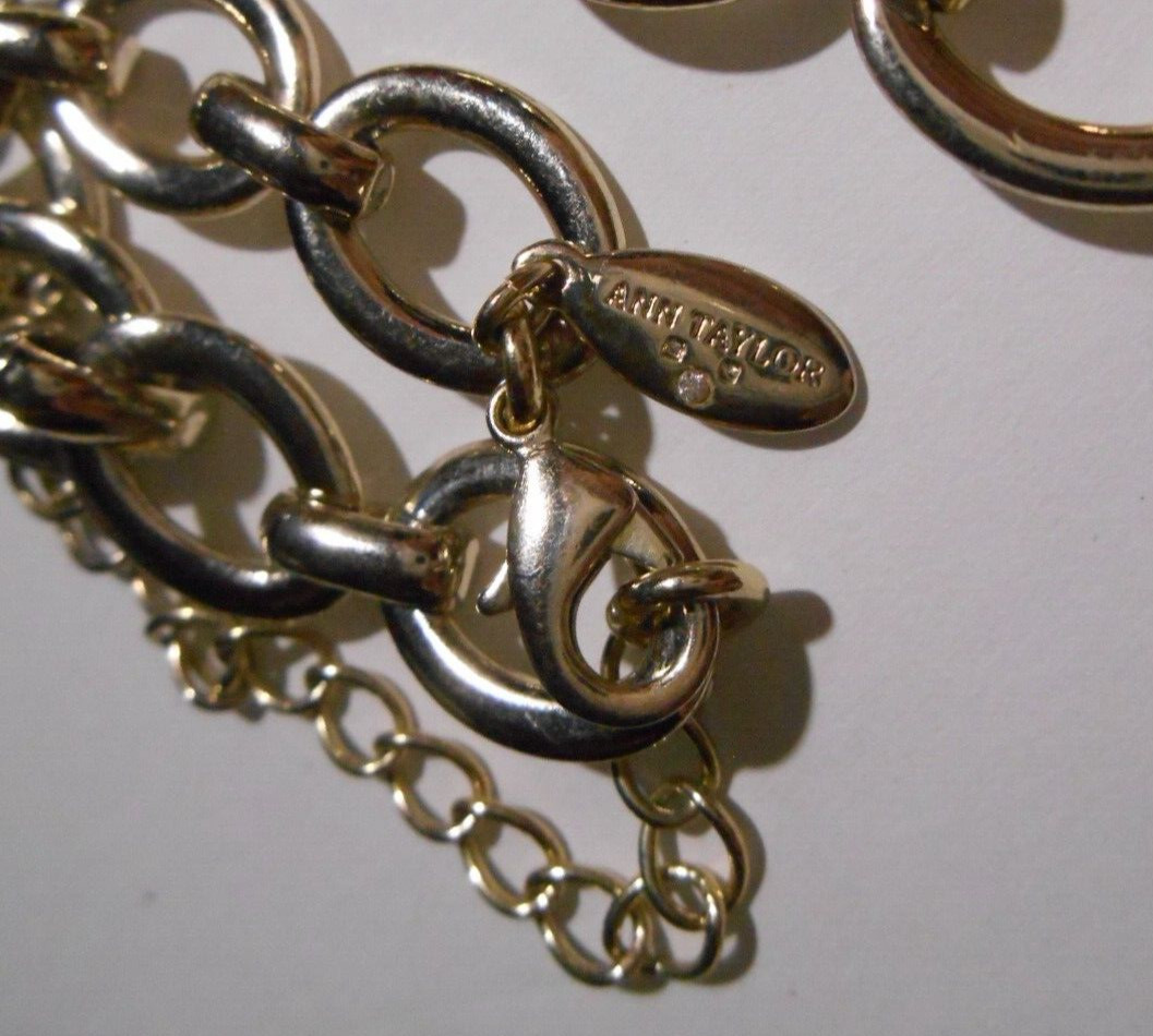 Ann Taylor Gold Tone Classic Chain Link Necklace 35″ Jewelry