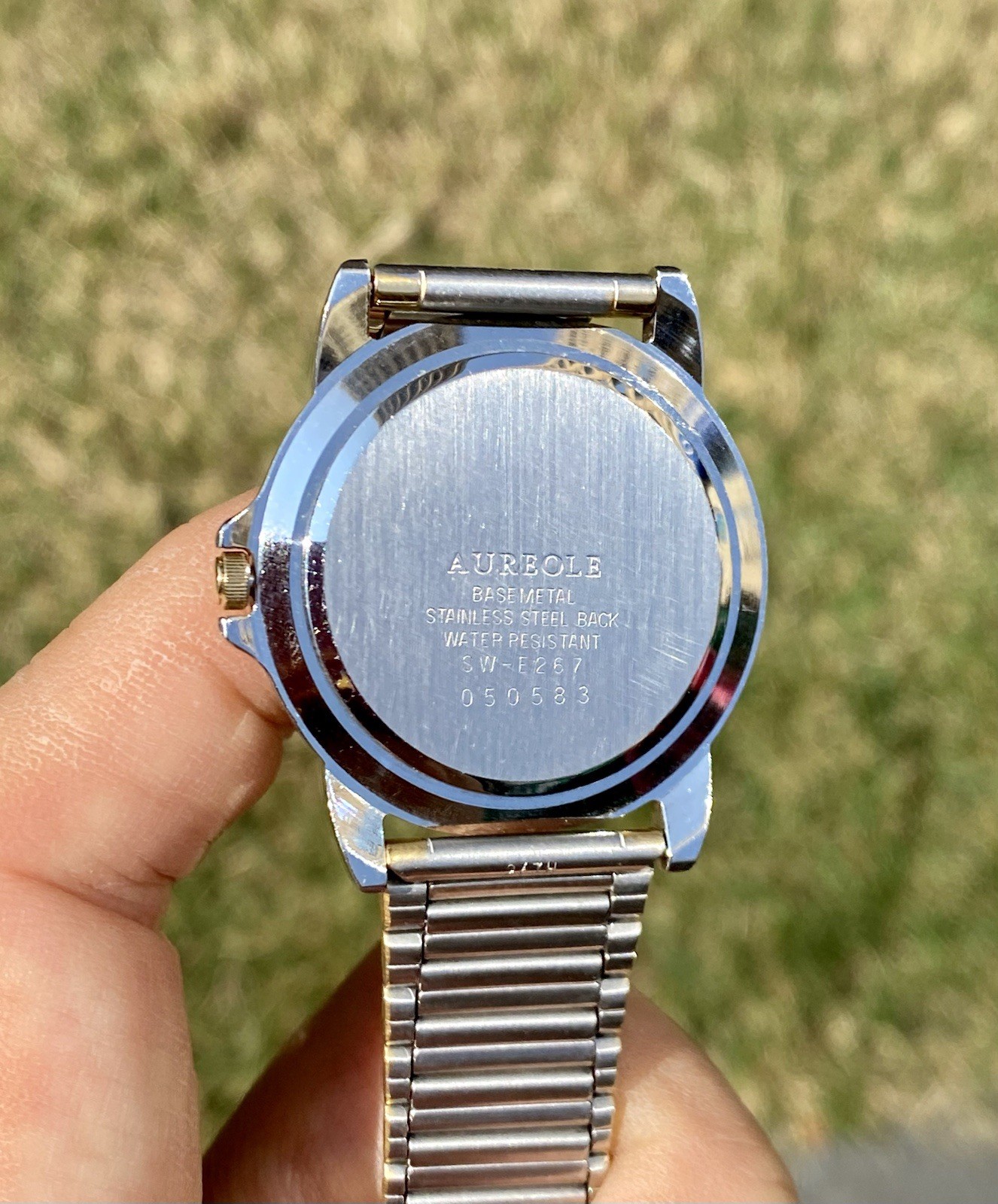Vintage Aureole Swiss Ronda Quartz Watch 34mm Excellent Condition
