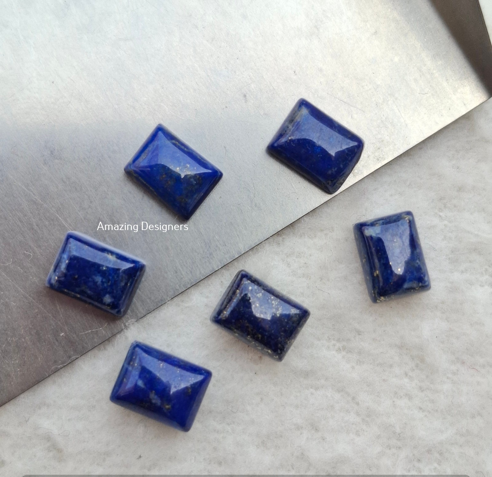Natural Lapis Lazuli Rectangle Cabochon 6x8mm to 20x25mm Loose Gemstone