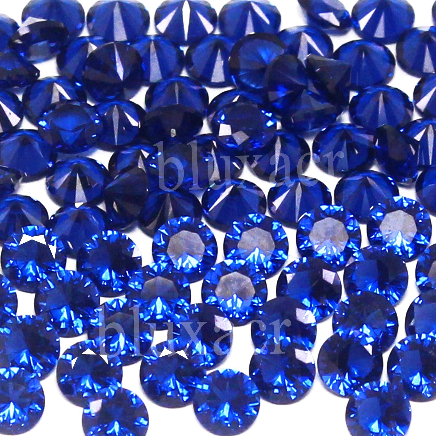 Certified Natural Ceylon Blue Sapphire 2.50 MM Round Stunning Gemstone 100 Pcs