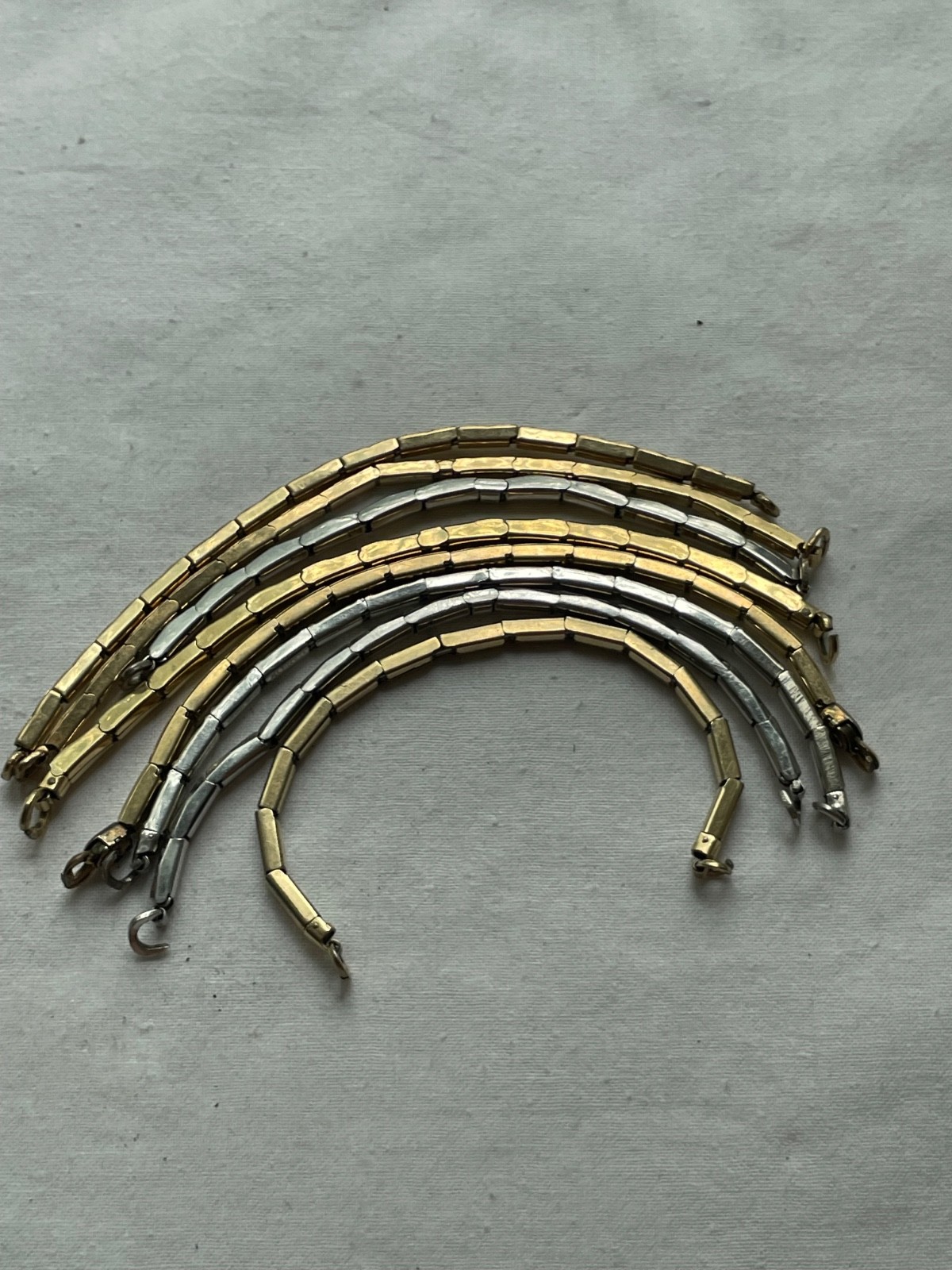 GREAT KIT!!! 8 art-deco USA gold filled ladies watch bands – lot 0807