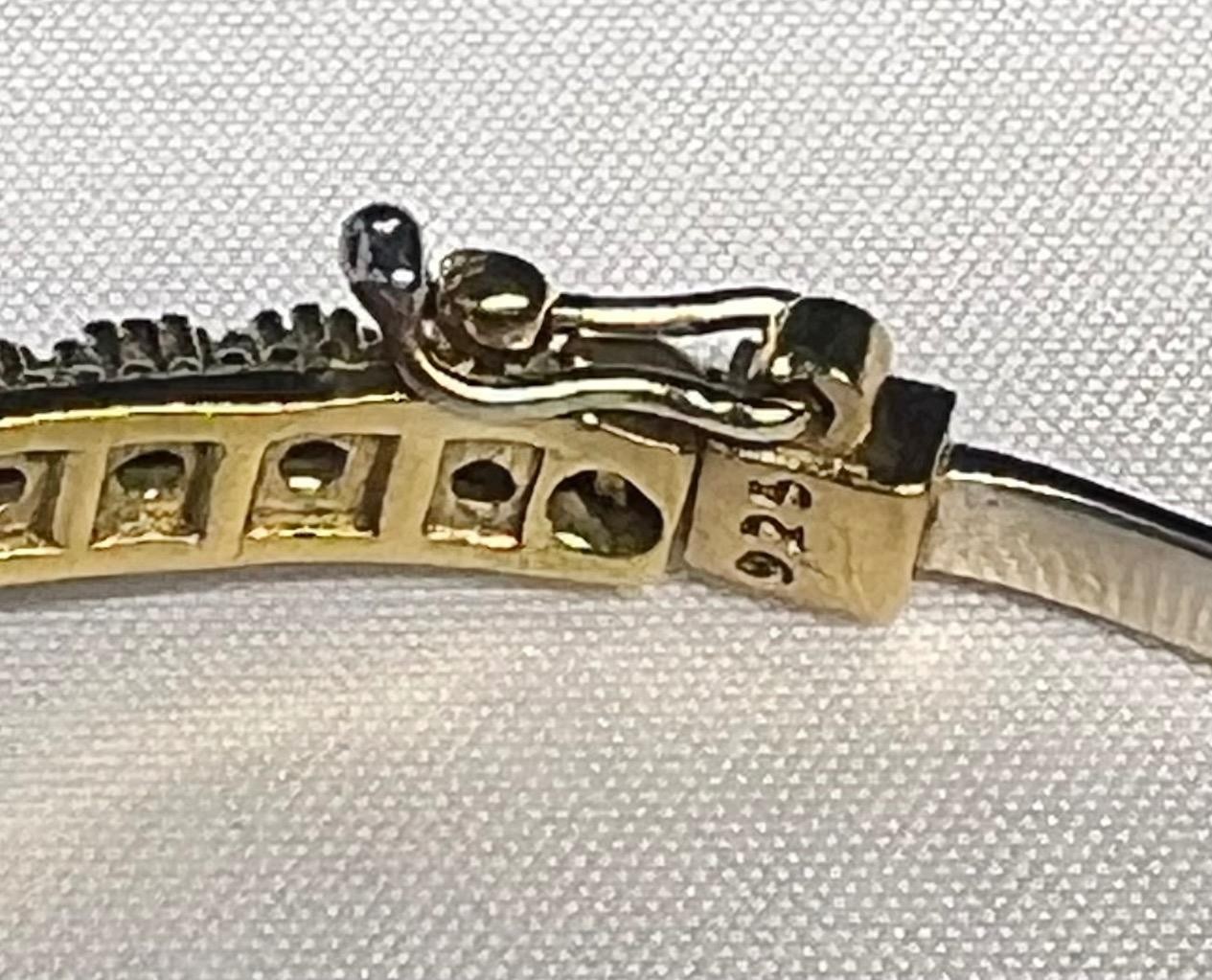 REAL Citrine & White Sapphire Snake Bracelet 14K Gold on SOLID 925 Egyptian Rev