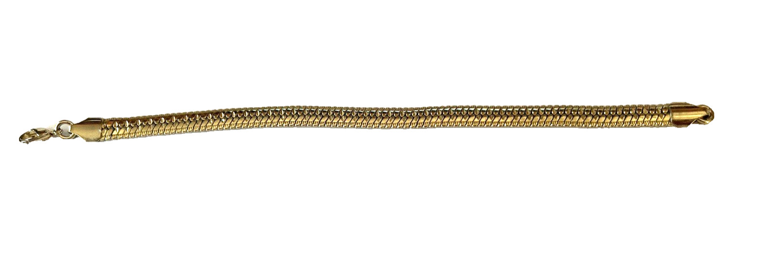 Gold tone Flat Snake Chain 7.5”
