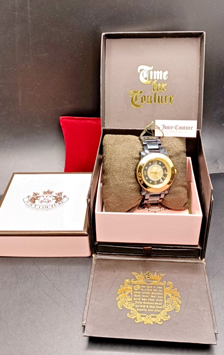 Rare Vintage JUICY COUTURE Chunky Plastic Bracelet Quartz Watch-Boxed & Working