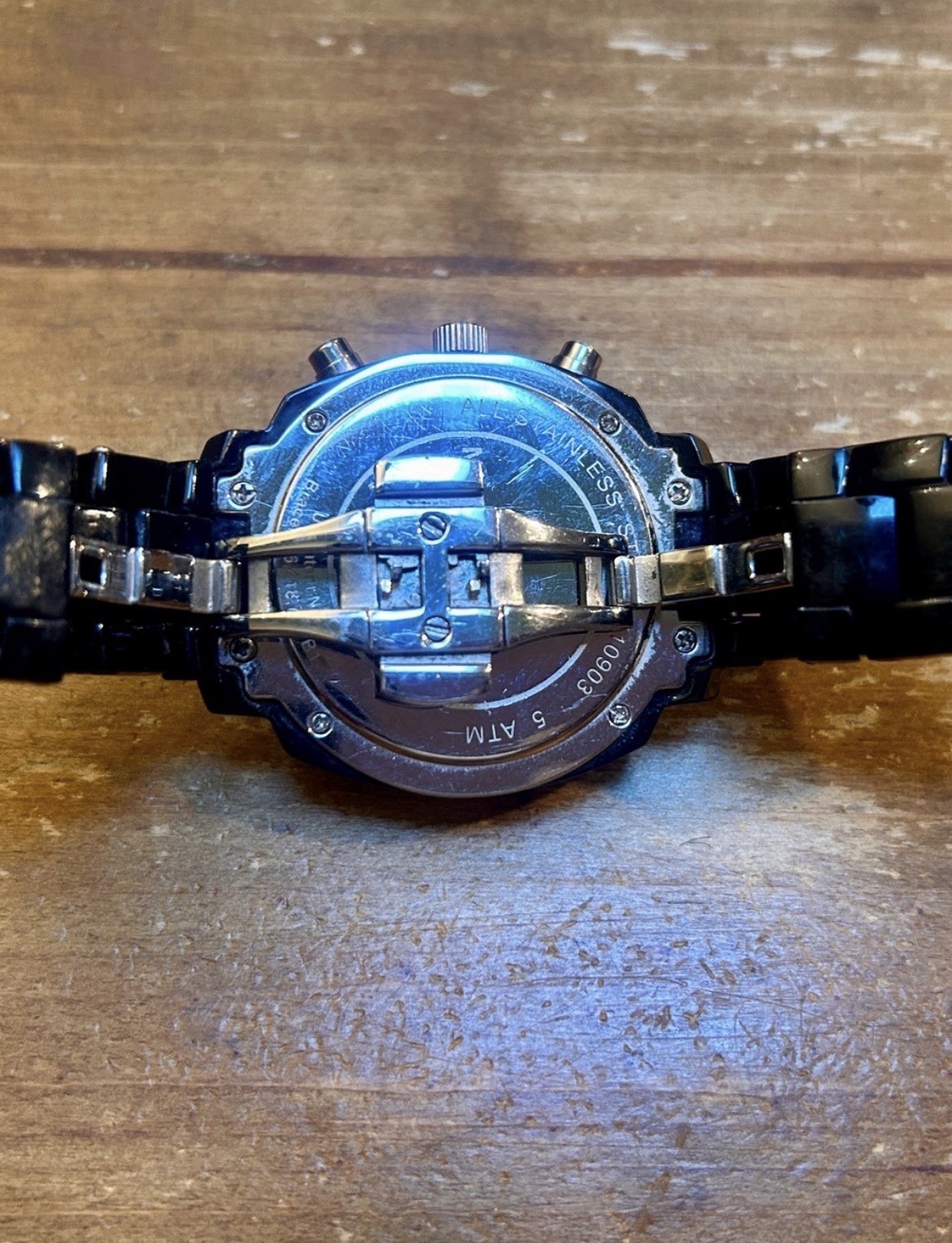 Michael Kors Black and Silver Crystal-Trim Chronograph Watch