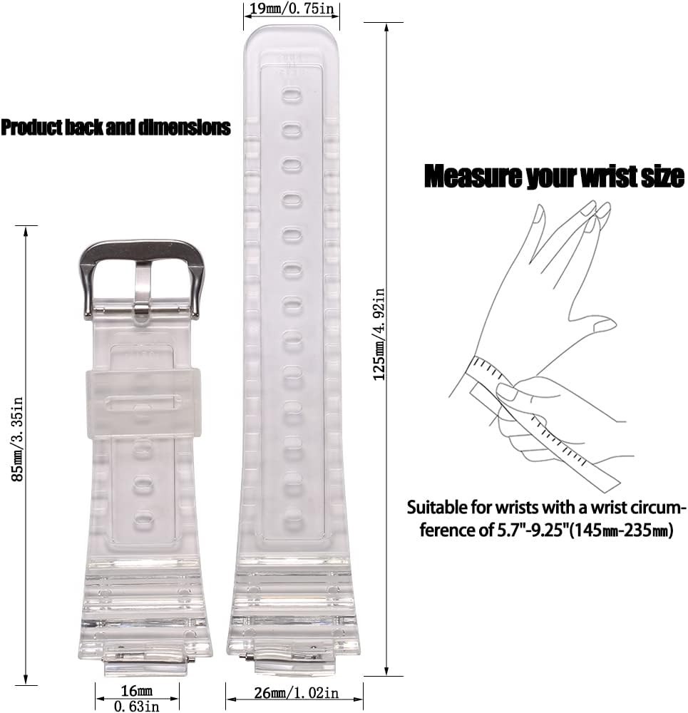 Comfortable Sports Watch Band, Waterproof Resin Strap for G-Shock GA2100/GA-2110