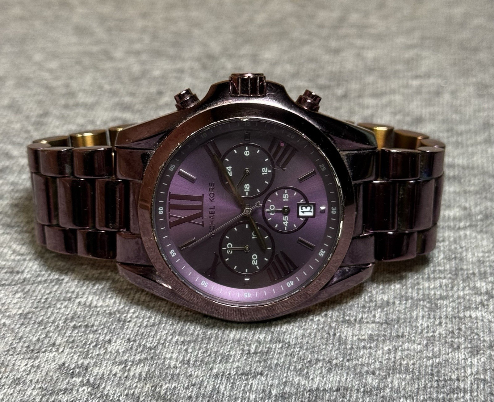 Michael Kors MK6721 Ladies Dress/sport Watch, Purple Pre-owned-Good