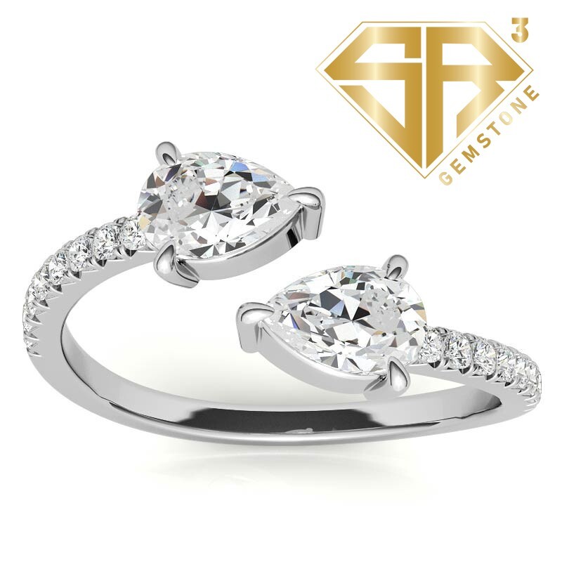 4.00×2.00 MM Pear Cut Full Eternity Moissanite Band, Party Wear Band For Women