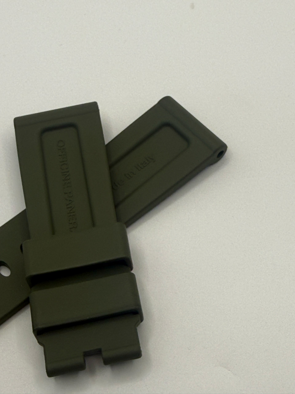 Panerai Green Military Rubber Strap 24/22 (BA) for Tang Pin Buckle Band