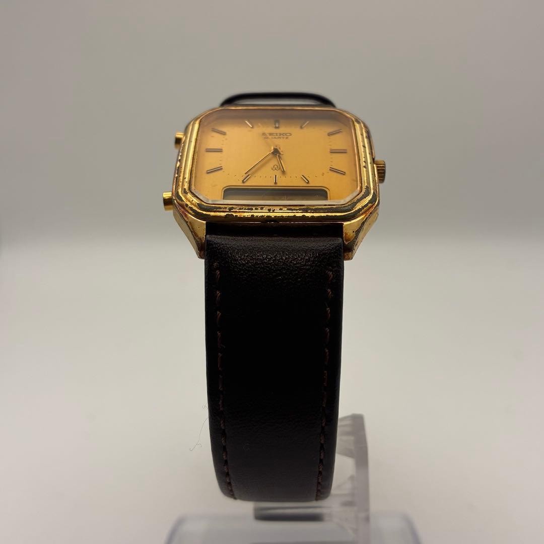 [Working Condition] SEIKO Hybrid Octagon H449-5070 Analog-Digital TV