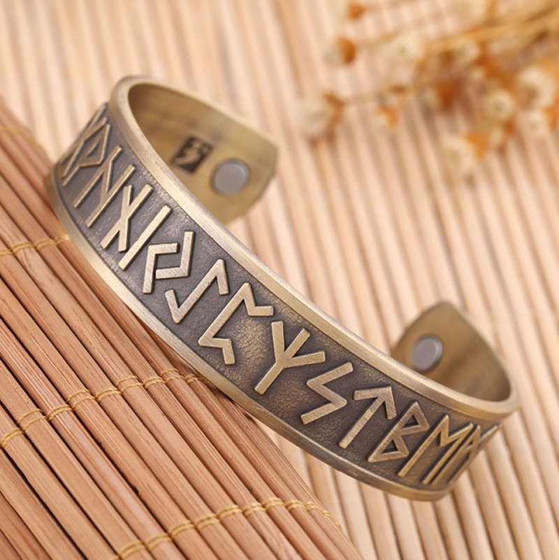MENDEL Mens Nordic Norse Viking Rune Bracelet Bangle Men Amulet Cuff Wristband