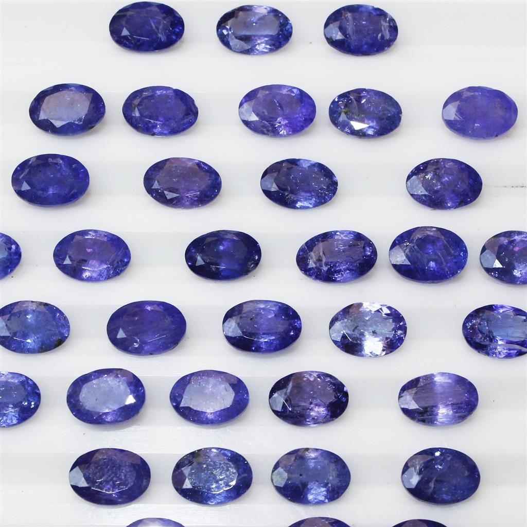 Wholesale Lot 5x3mm to 6x4mm Oval Facet Natural Tanzanite Loose Calibrated Gems