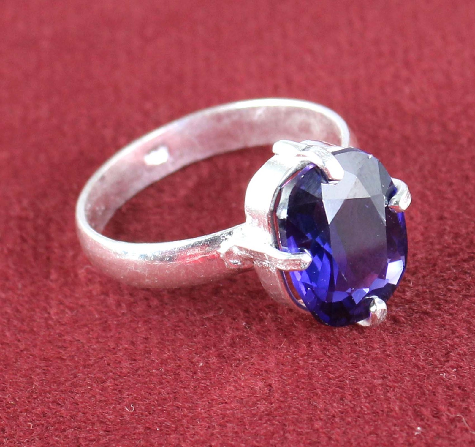 7.30 Ct Certified Natural Boysenberry Sapphire Cushion Gemstone Engagement Ring