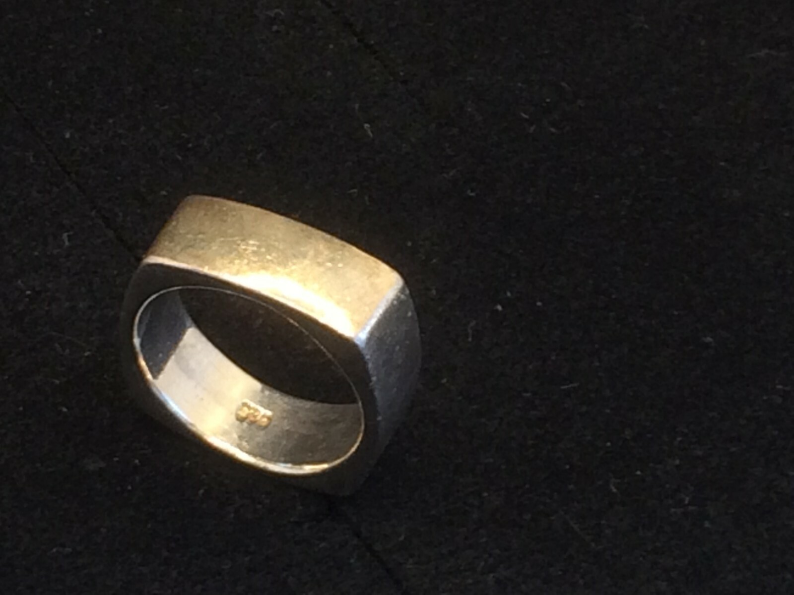 Solid Silver Ring 925 Hallmarked Square Silver 9g! 18mm Internal Dimension