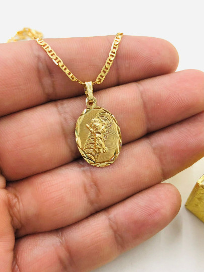 New Cadena y Medalla del Divino Nino 18″ para Hombre y Mujer en Oro Laminado 14K