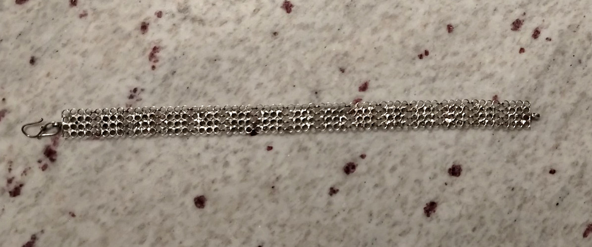 Vintage Handcrafted Ornamental Silver bracelet – India / Asia 17.5cm long