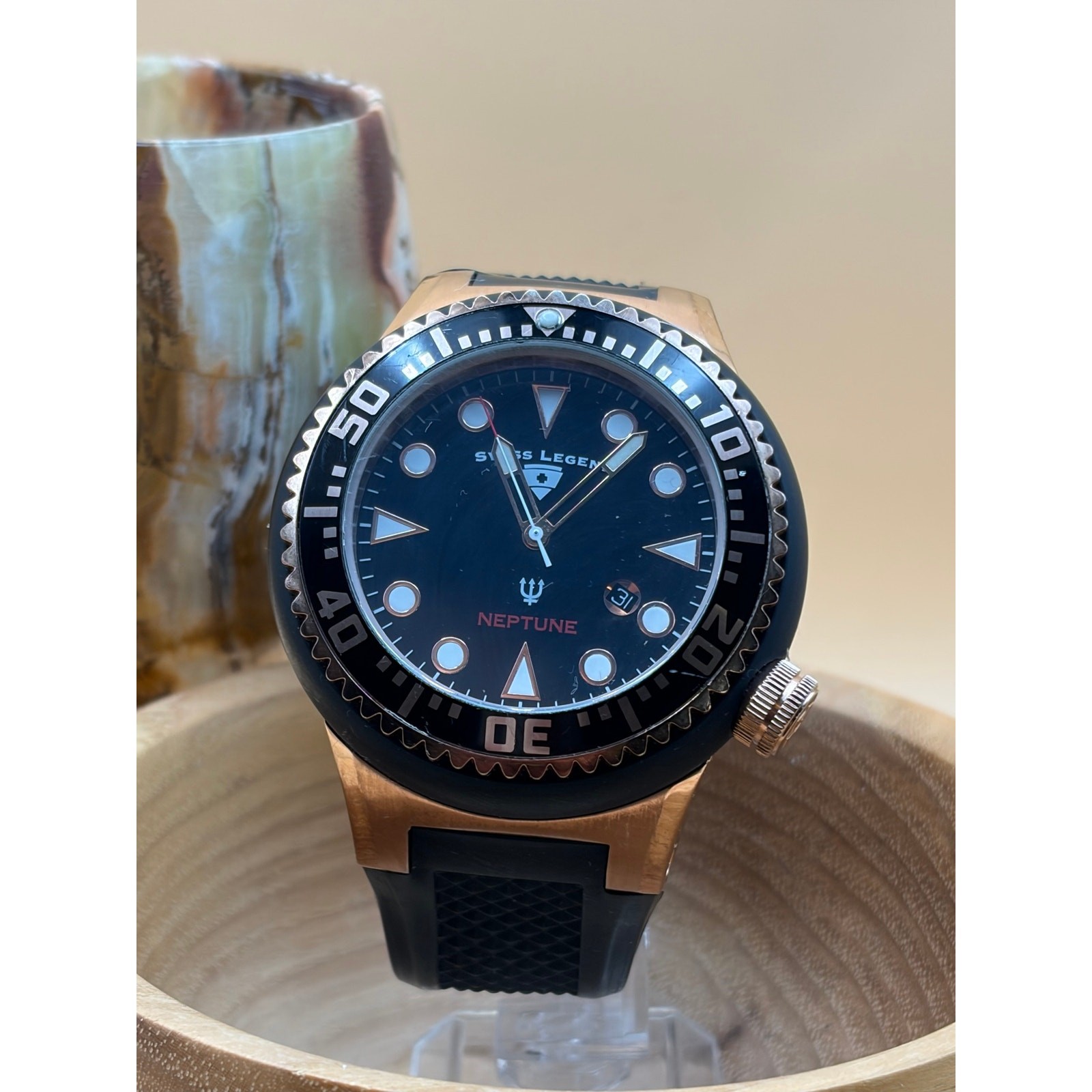 Swiss Legend Neptune Rose Gold Tone
