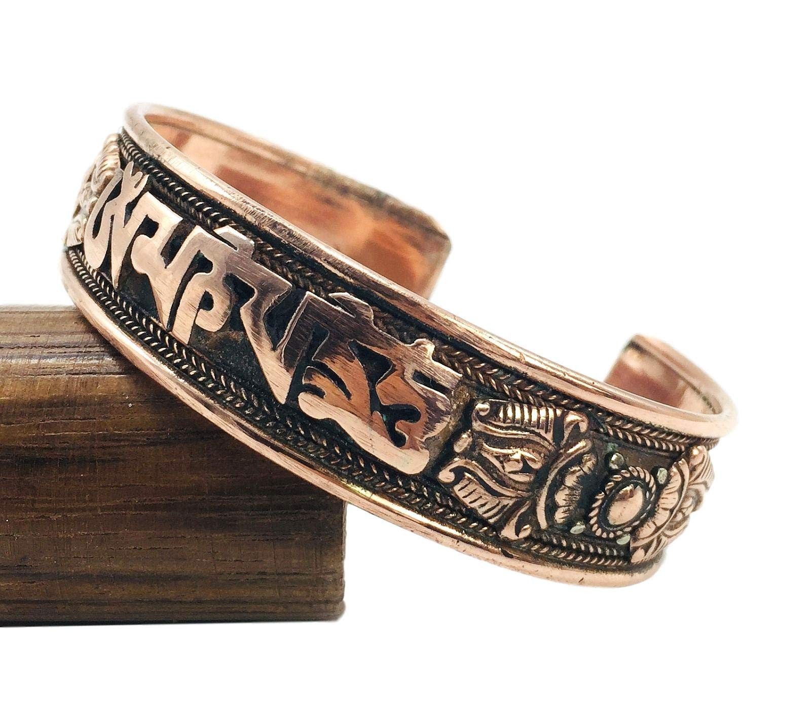 100% Pure Copper Tibetan Healing Bracelet. Unisex, Hand Made High Gauge Coppe…