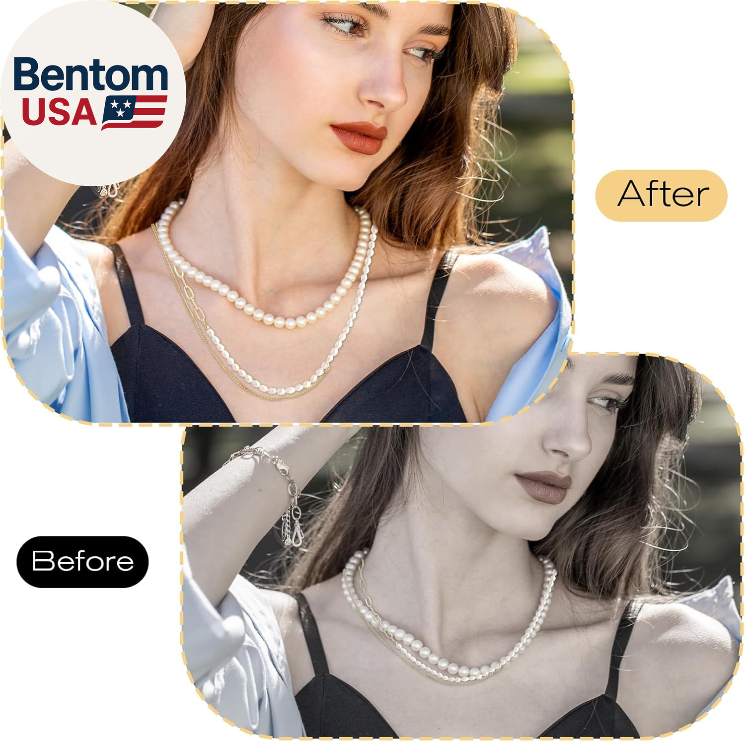 6 Pcs Gold Necklace Extenders for Women Non Tarnish Gold Bracelet Chain Extender