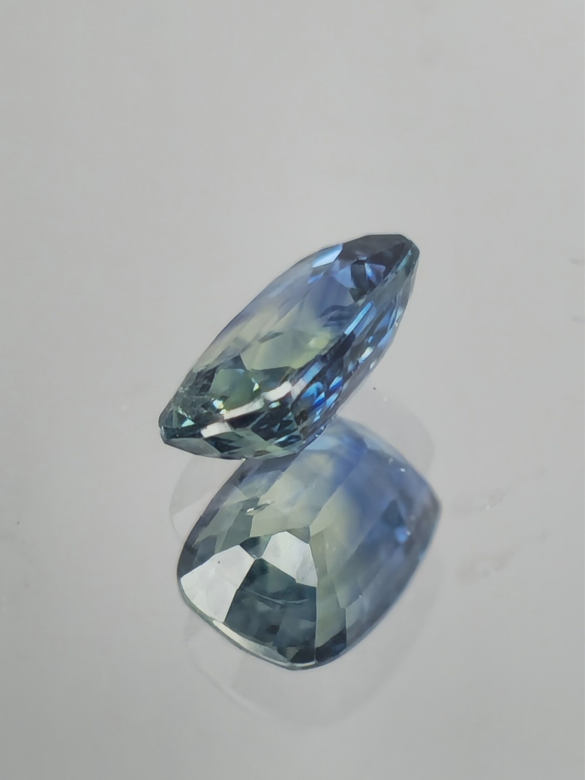 Australian Parti Sapphire 0.90 Tri Colour Teal Blue Yellow Vvs Rectangular Cut ✨