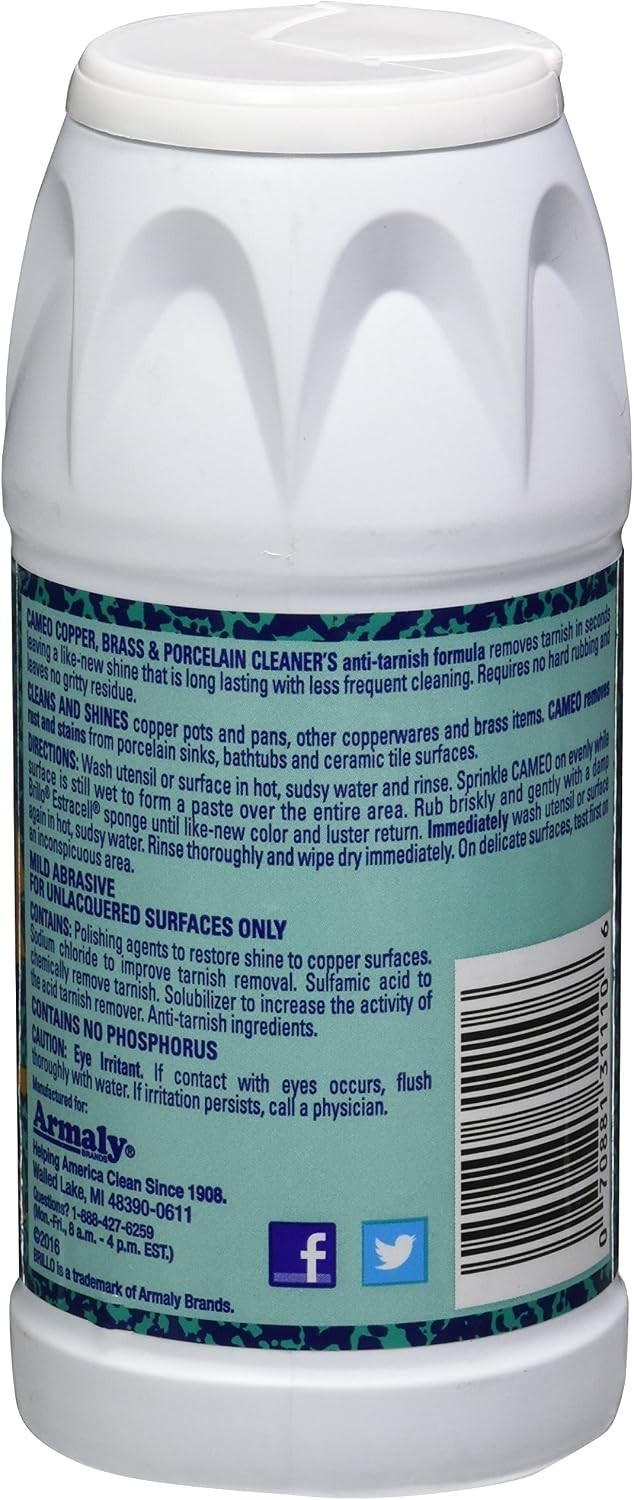 Brillo Cameo Copper, Brass & Porcelain Cleaner, 10 Ounce (Pack of 1), Multi
