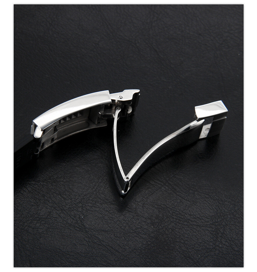 High Quality Stainless Steel Watch Buckle Men’s Metal Folding Clasp 16mm