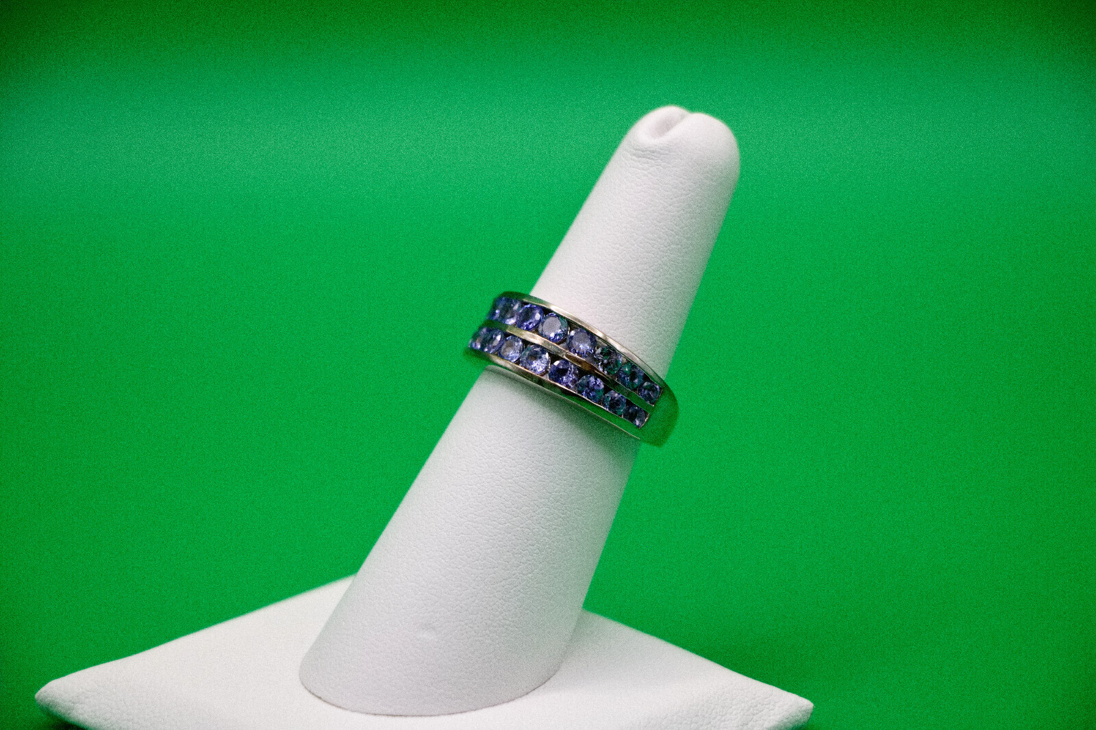 Tanzanite Half Eternity Band Ring in Platinum Over Sterling Silver 1.90 ctw Sz 6