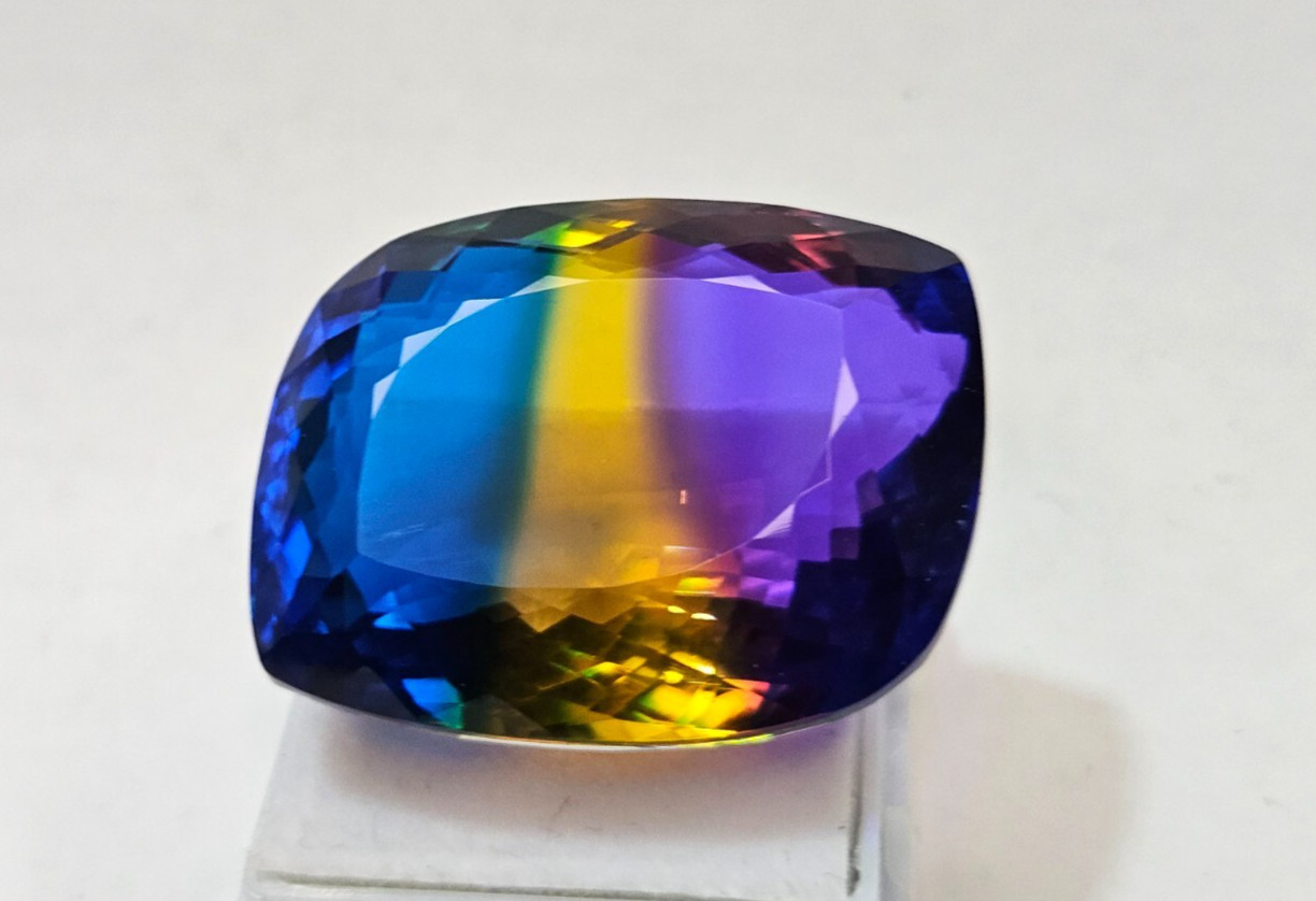 Bi-Colour Ametrine Natural Fancy Cut 90+ Ct Certified Loose Gemstone