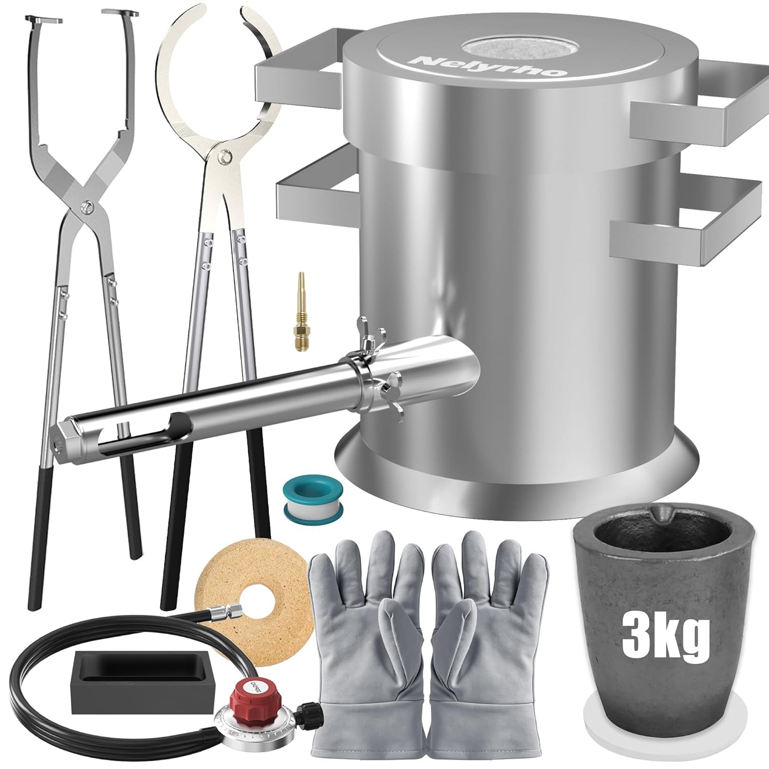 3KG Complete Propane Melting Furnace Kit for Beginners Metalworking Equipment