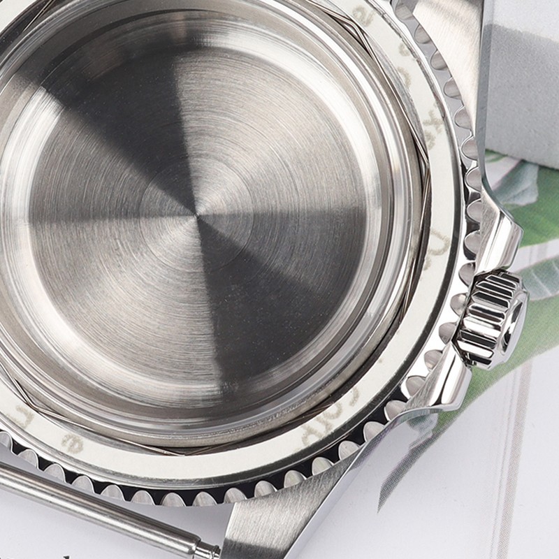 Sapphire Stainless Brushed 40mm Oyster Watch Case Solid Back For Seiko NH35 NH36