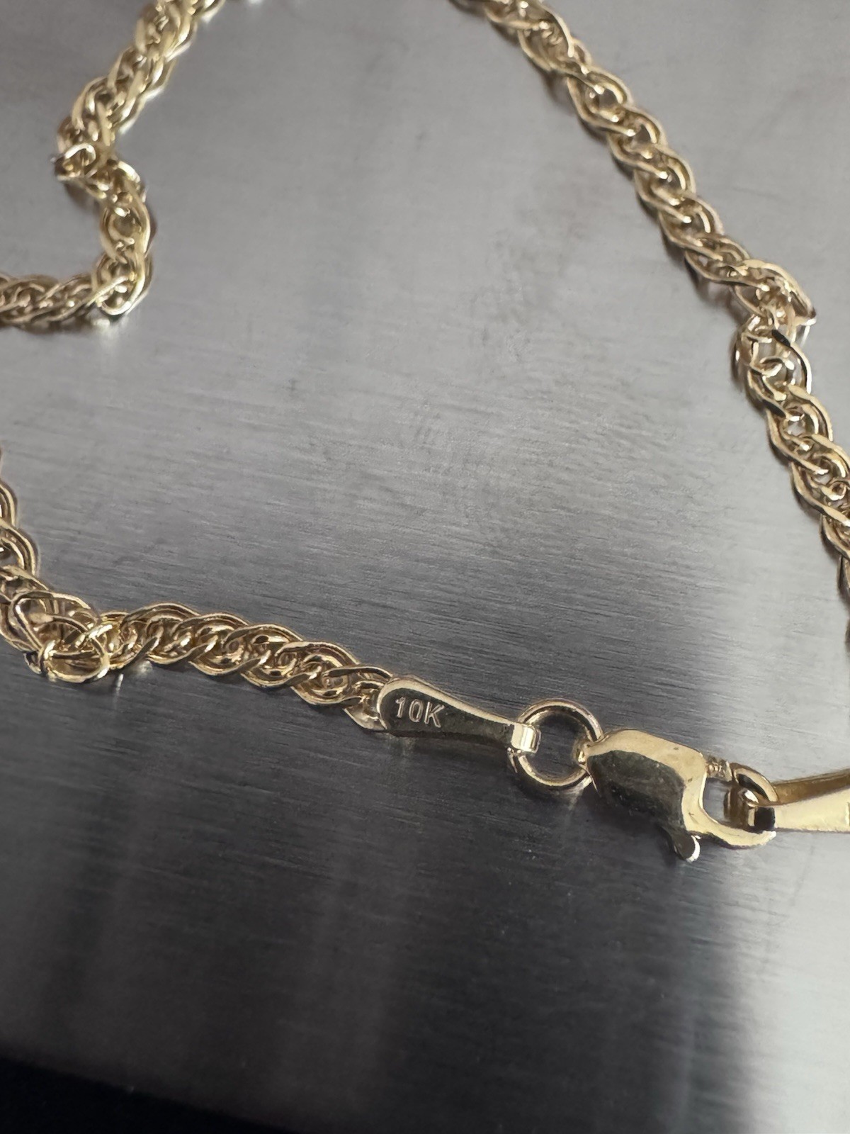 10K SOLID GOLD 2.3MM NONA LINK 7.5 inches Lobster Clasp