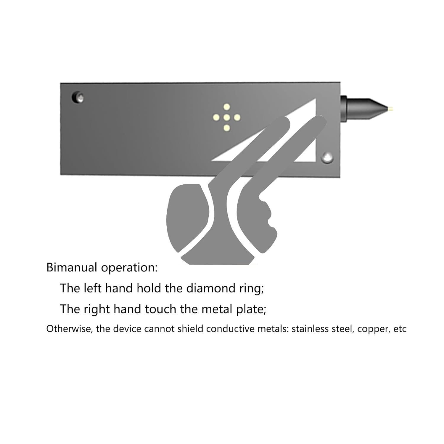 Non-Rechargeable Diamond Tester Pen: 60X Magnifier & USB Power for Quick Testing