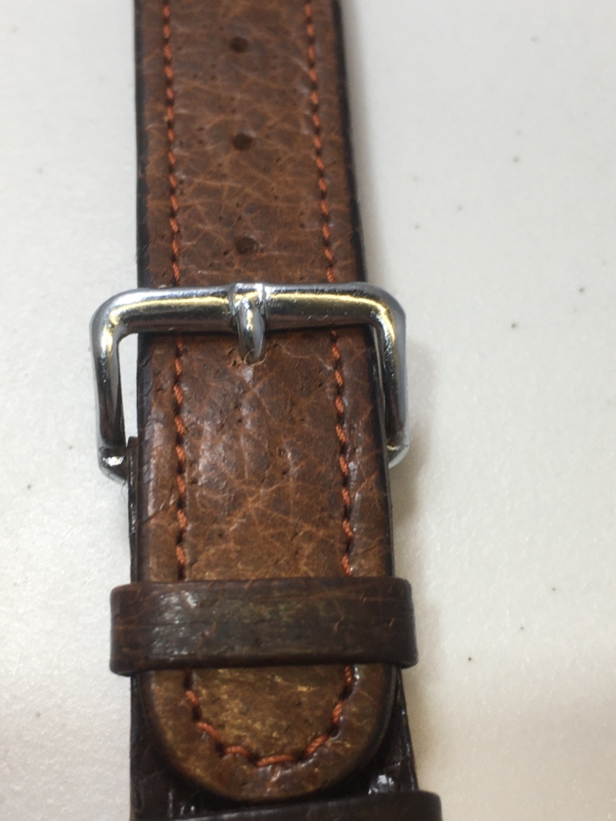 Vintage Pigskin Leather Watch Strap British Hand Made 1950s Open End 19mm N.O.S.