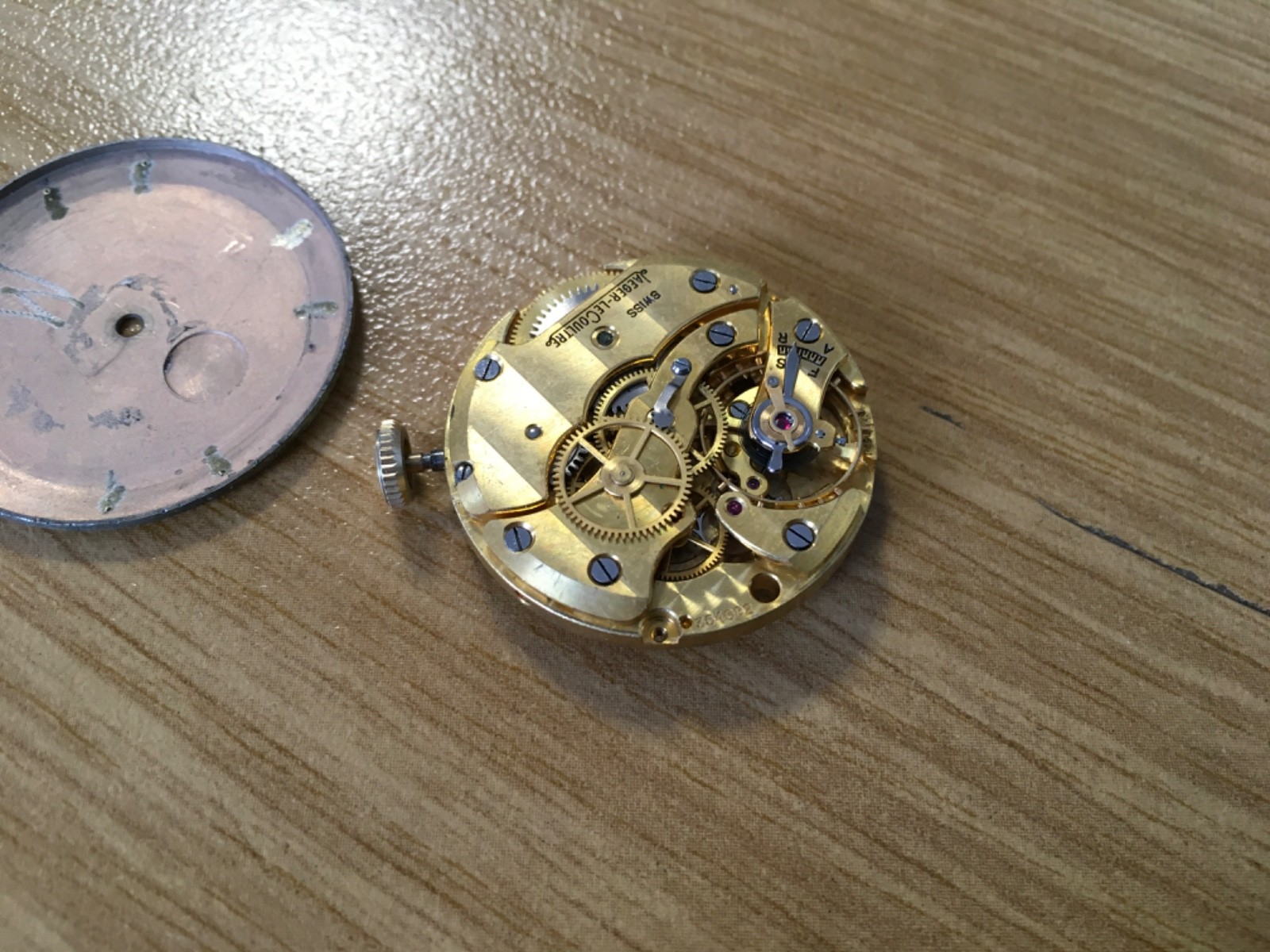 vintage Jaeger Lecoultre 450/4C mecanical movement & dial WORKING